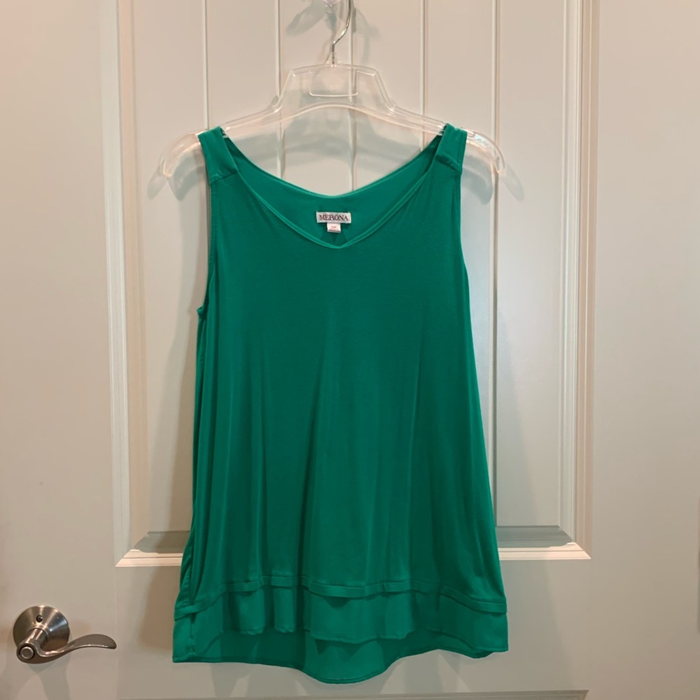 Cute dressy green tank by Merona, size S